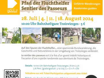 Sonntag, 10h00 Geführte Wanderungen Pfad der Fluchthelfer