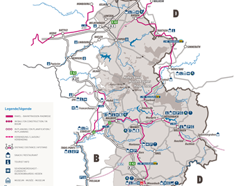 Het RAVeL-net van fietsroutes